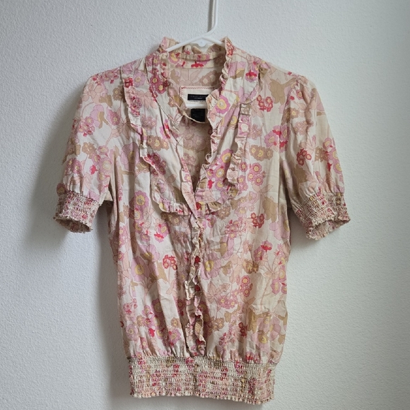 Banana Republic Tops - Sanctuary Pink and Cream Floral Blouse